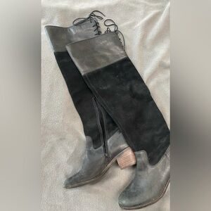 Lucky Brand Black Knee-High Boots